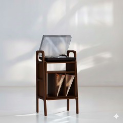 Lyric, Ahşap Kitaplık Ve Pikap Standı, Ceviz Renk