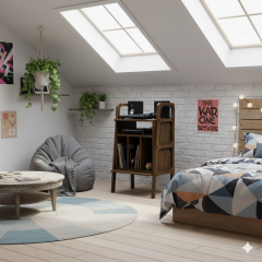 Lyric, Ahşap Kitaplık Ve Pikap Standı, Ceviz Renk