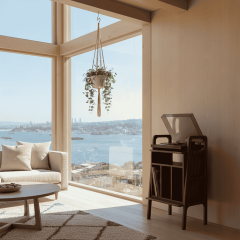 Lyric, Ahşap Kitaplık Ve Pikap Standı, Ceviz Renk