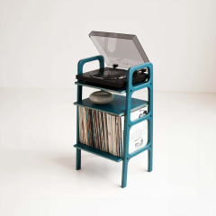 Aria, Ahşap Kitaplık Ve Pikap Standı, Mavi Renk