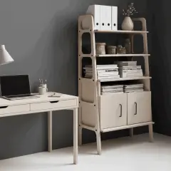 Alba, Ahşap, 140x75, Kitaplık ve Raf Ünitesi, Natural Renk