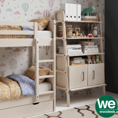 Alba, Ahşap, 140x75, Kitaplık ve Raf Ünitesi, Natural Renk