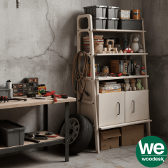 Alba, Ahşap, 140x75, Kitaplık ve Raf Ünitesi, Natural Renk