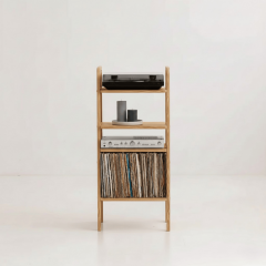 Vinilo, Ahşap, Kitaplık Ve Pikap Standı, Tik Renk