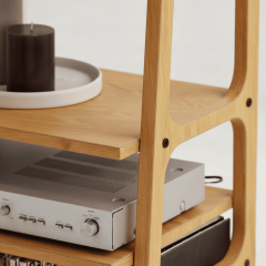 Vinilo, Ahşap, Kitaplık Ve Pikap Standı, Tik Renk