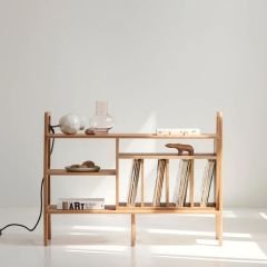 Legno, Ahşap Kitaplık ve Raf Ünitesi, 120x90, Tik Renk, CPT4694-120