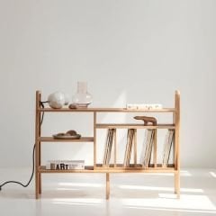 Legno, Ahşap Kitaplık ve Raf Ünitesi, 120x90, Tik Renk, CPT4694-120