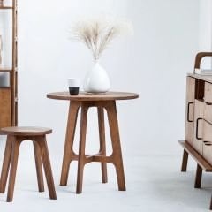 Breva, Ahşap Orta Sehpa, Coffee Table, 60x60