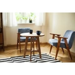 Breva, Ahşap Orta Sehpa, Coffee Table, 60x60