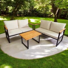 Rosa Bahçe Takımı 2+2+Sehpa CPT5550-130