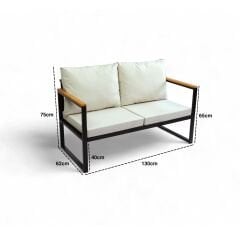 Rosa Bahçe Takımı 2+2+Sehpa CPT5550-130