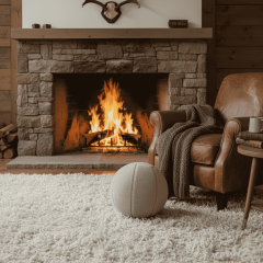 Ballo, Dekoratif Top Kırlent, Yastık, Çap 25 cm, Bej Renk, KRL2502-40