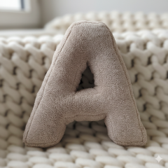 Litera, A Harfi, Yastık, Kırlent, Elyaf Dolgulu, Welsoft Kumaş, 40 Cm