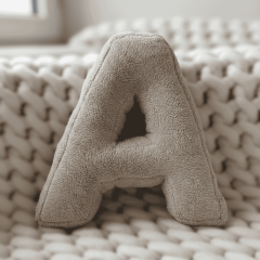 Litera, A Harfi, Yastık, Kırlent, Elyaf Dolgulu, Welsoft Kumaş, 40 Cm