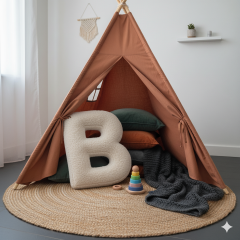 Litera, B Harfi, Yastık, Kırlent, Elyaf Dolgulu, Welsoft Kumaş, 40 Cm