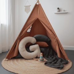 Litera, G Harfi, Yastık, Kırlent, Elyaf Dolgulu, Welsoft Kumaş, 40 Cm