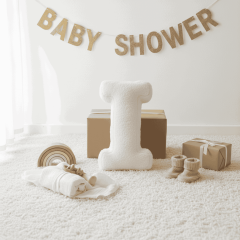 Litera, I Harfi, Yastık, Kırlent, Elyaf Dolgulu, Welsoft Kumaş, 40 Cm