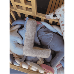 Litera, L Harfi, Yastık, Kırlent, Elyaf Dolgulu, Welsoft Kumaş, 40 Cm