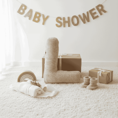 Litera, L Harfi, Yastık, Kırlent, Elyaf Dolgulu, Welsoft Kumaş, 40 Cm