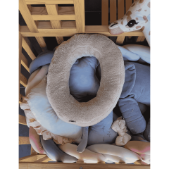 Litera, O Harfi, Yastık, Kırlent, Elyaf Dolgulu, Welsoft Kumaş, 40 Cm
