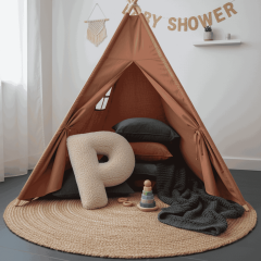 Litera, P Harfi, Yastık, Kırlent, Elyaf Dolgulu, Welsoft Kumaş, 40 Cm