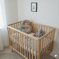 Litera, S Harfi, Yastık, Kırlent, Elyaf Dolgulu, Welsoft Kumaş, 40 Cm