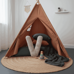 Litera, V Harfi, Yastık, Kırlent, Elyaf Dolgulu, Welsoft Kumaş, 40 Cm