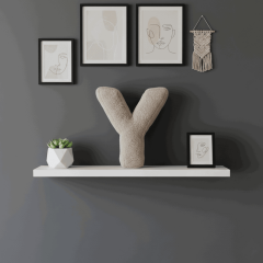 Litera, Y Harfi, Yastık, Kırlent, Elyaf Dolgulu, Welsoft Kumaş, 40 Cm