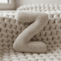 Litera, Z Harfi, Yastık, Kırlent, Elyaf Dolgulu, Welsoft Kumaş, 40 Cm