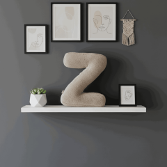 Litera, Z Harfi, Yastık, Kırlent, Elyaf Dolgulu, Welsoft Kumaş, 40 Cm