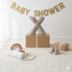 Litera, X Harfi, Yastık, Kırlent, Elyaf Dolgulu, Welsoft Kumaş, 40 Cm