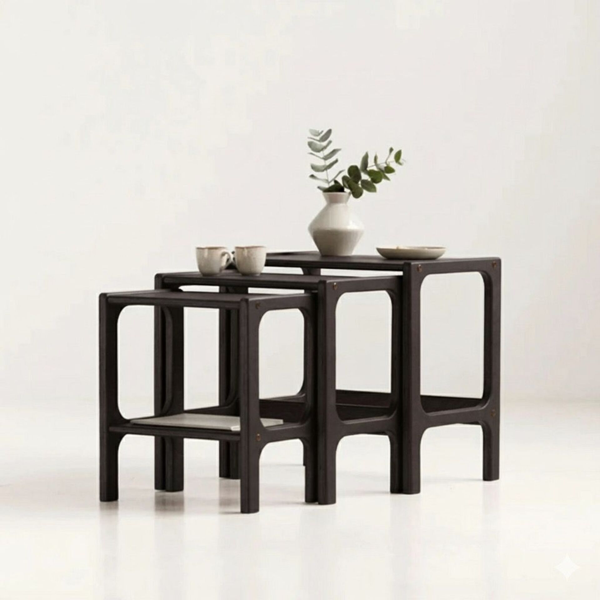 Line, Ahşap Zigon Sehpa, 50x50, Ceviz Renk, CPT4792-50