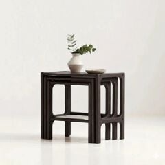 Line, Ahşap Zigon Sehpa, 50x50, Ceviz Renk, CPT4792-50