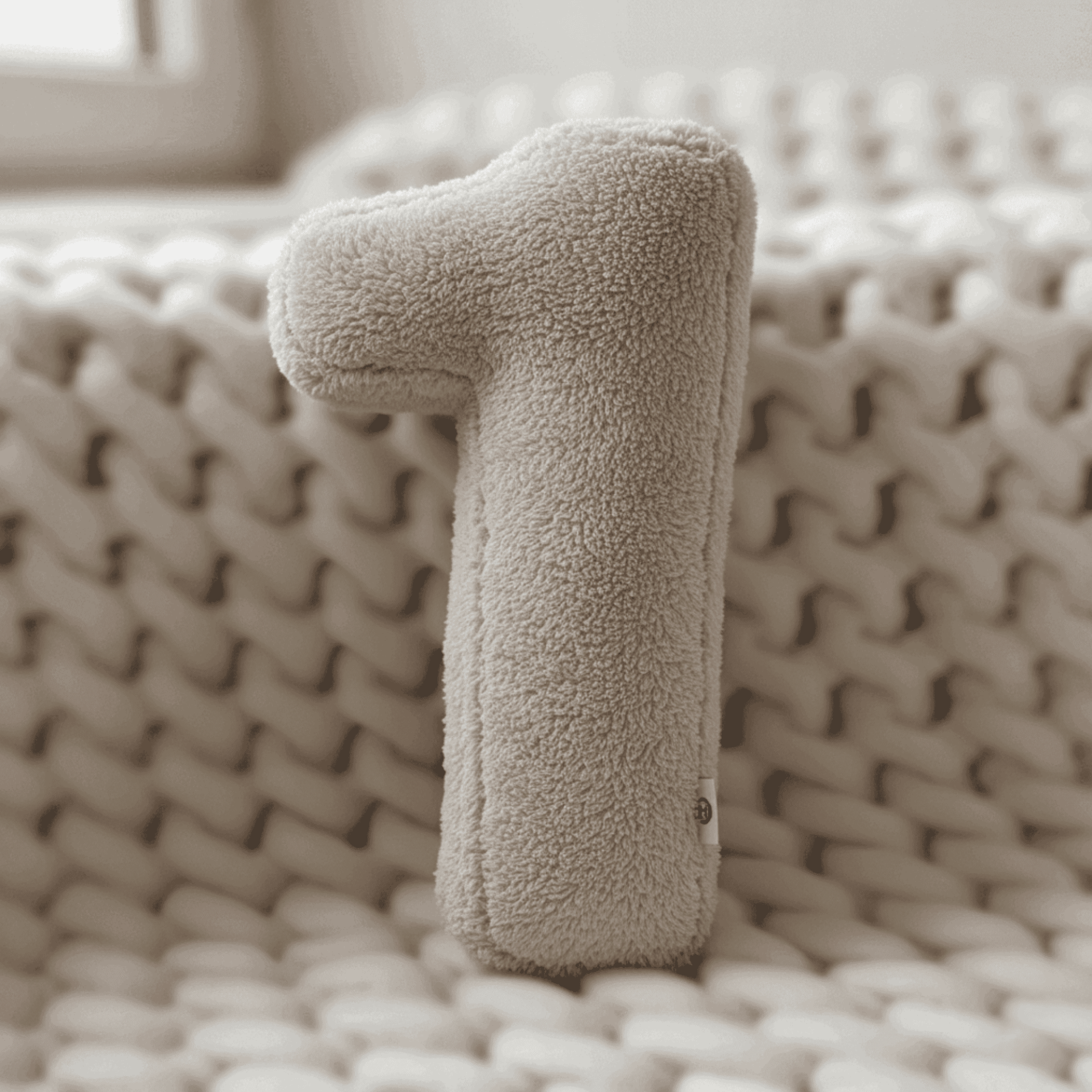 Morbido 1 Rakamı, Yastık, Kırlent, Elyaf Dolgulu, Welsoft , 40 Cm