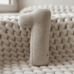 Morbido 1 Rakamı, Yastık, Kırlent, Elyaf Dolgulu, Welsoft , 40 Cm