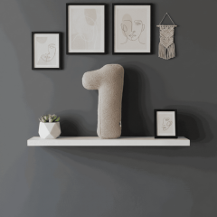 Morbido 1 Rakamı, Yastık, Kırlent, Elyaf Dolgulu, Welsoft , 40 Cm