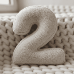 Morbido 2 Rakamı, Yastık, Kırlent, Elyaf Dolgulu, Welsoft , 40 Cm