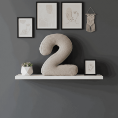 Morbido 2 Rakamı, Yastık, Kırlent, Elyaf Dolgulu, Welsoft , 40 Cm