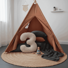 Morbido 3 Rakamı, Yastık, Kırlent, Elyaf Dolgulu, Welsoft , 40 Cm