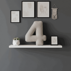 Morbido 4 Rakamı, Yastık, Kırlent, Elyaf Dolgulu, Welsoft , 40 Cm