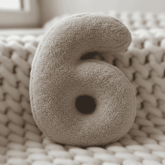 Morbido 6 Rakamı, Yastık, Kırlent, Elyaf Dolgulu, Welsoft , 40 Cm