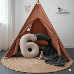 Morbido 6 Rakamı, Yastık, Kırlent, Elyaf Dolgulu, Welsoft , 40 Cm