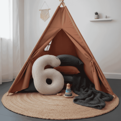 Morbido 6 Rakamı, Yastık, Kırlent, Elyaf Dolgulu, Welsoft , 40 Cm