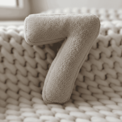 Morbido 7 Rakamı, Yastık, Kırlent, Elyaf Dolgulu, Welsoft , 40 Cm