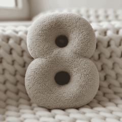 Morbido 8 Rakamı, Yastık, Kırlent, Elyaf Dolgulu, Welsoft , 40 Cm