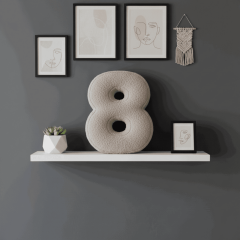 Morbido 8 Rakamı, Yastık, Kırlent, Elyaf Dolgulu, Welsoft , 40 Cm