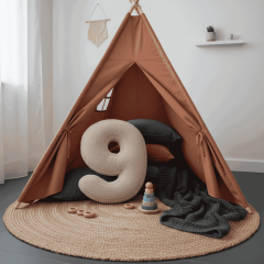 Morbido 9 Rakamı, Yastık, Kırlent, Elyaf Dolgulu, Welsoft , 40 Cm