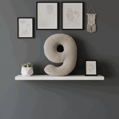 Morbido 9 Rakamı, Yastık, Kırlent, Elyaf Dolgulu, Welsoft , 40 Cm