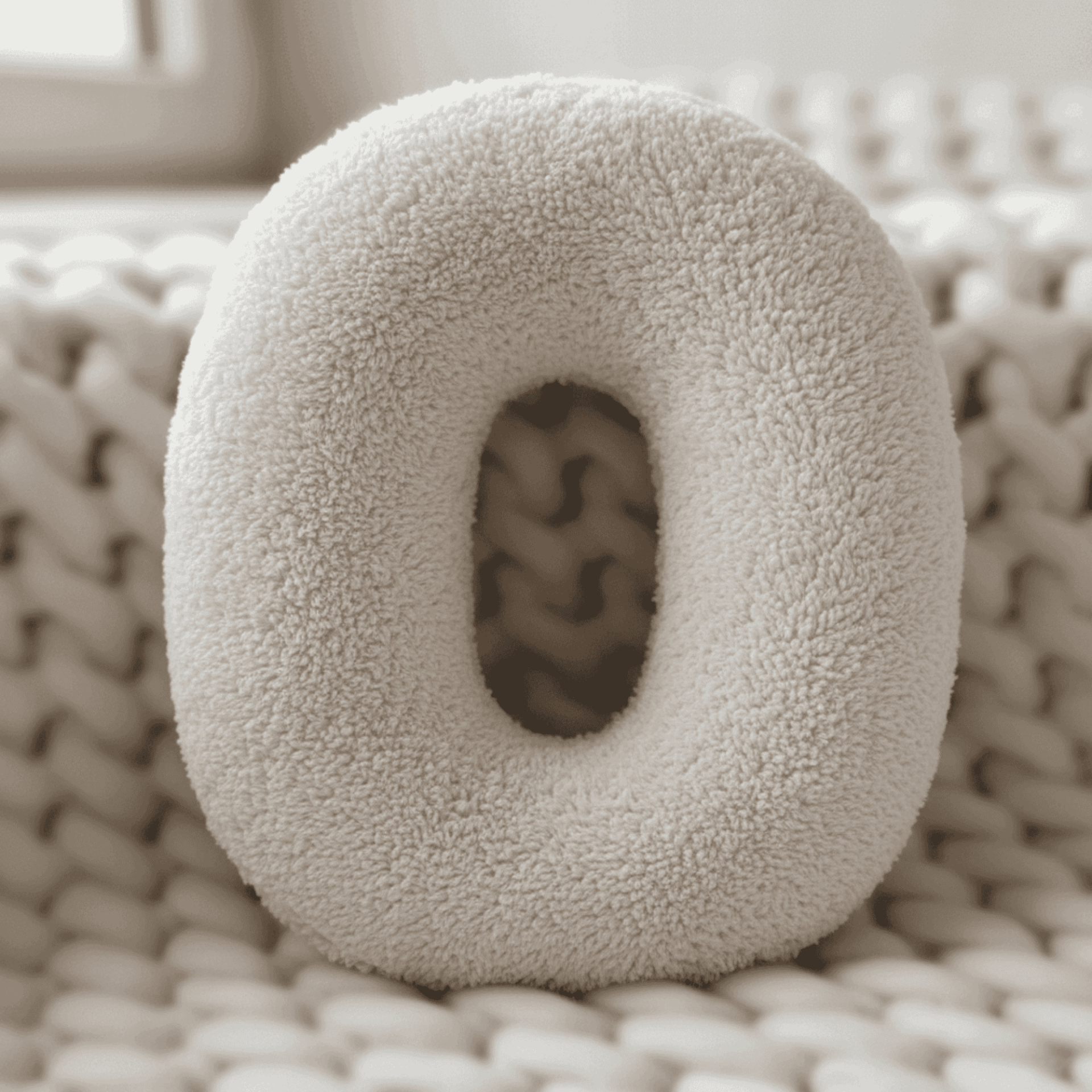 Morbido 0 Rakamı, Yastık, Kırlent, Elyaf Dolgulu, Welsoft , 40 Cm