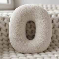 Morbido 0 Rakamı, Yastık, Kırlent, Elyaf Dolgulu, Welsoft , 40 Cm